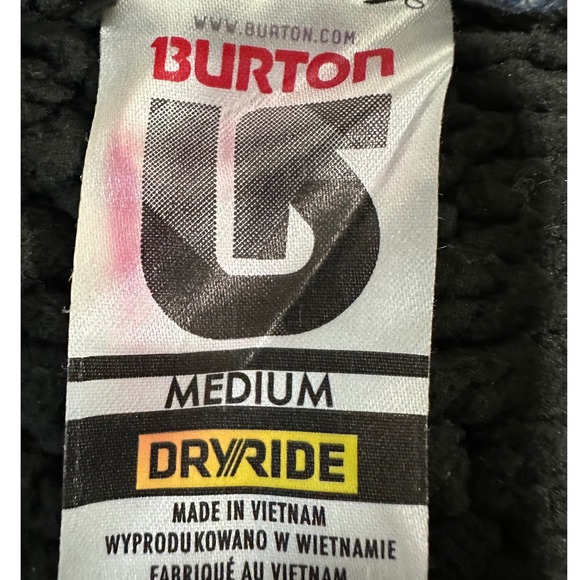 Burton Shacket Plaid Sherpa Lined Flannel DryRide Jacket Blue Black Grey Medium - Picture 6 of 9